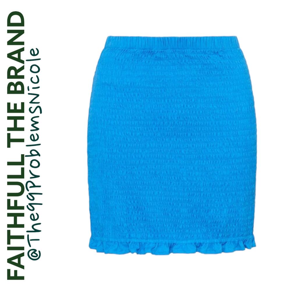 Faithfull the Brand Esti Skirt Turquoise